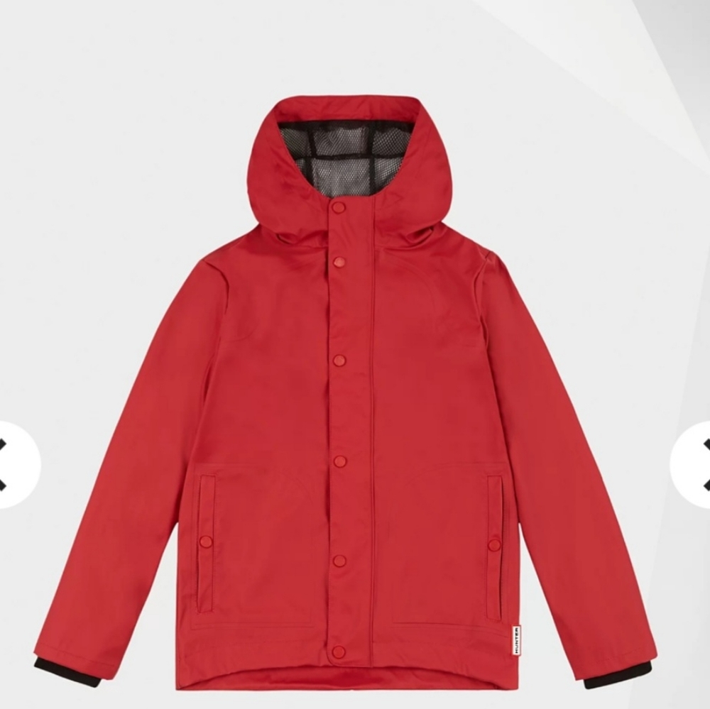 Hunter red waterproof jacket size 9/10 and  11/12